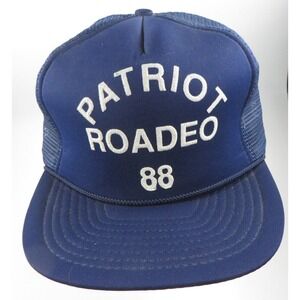 Vtg Trucker Foam Front Mesh Back Hat Snapback Patriot Rodeo 1988 San‎ Sun